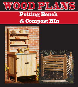 Potting Table & Compost Bin Woodworking Plans